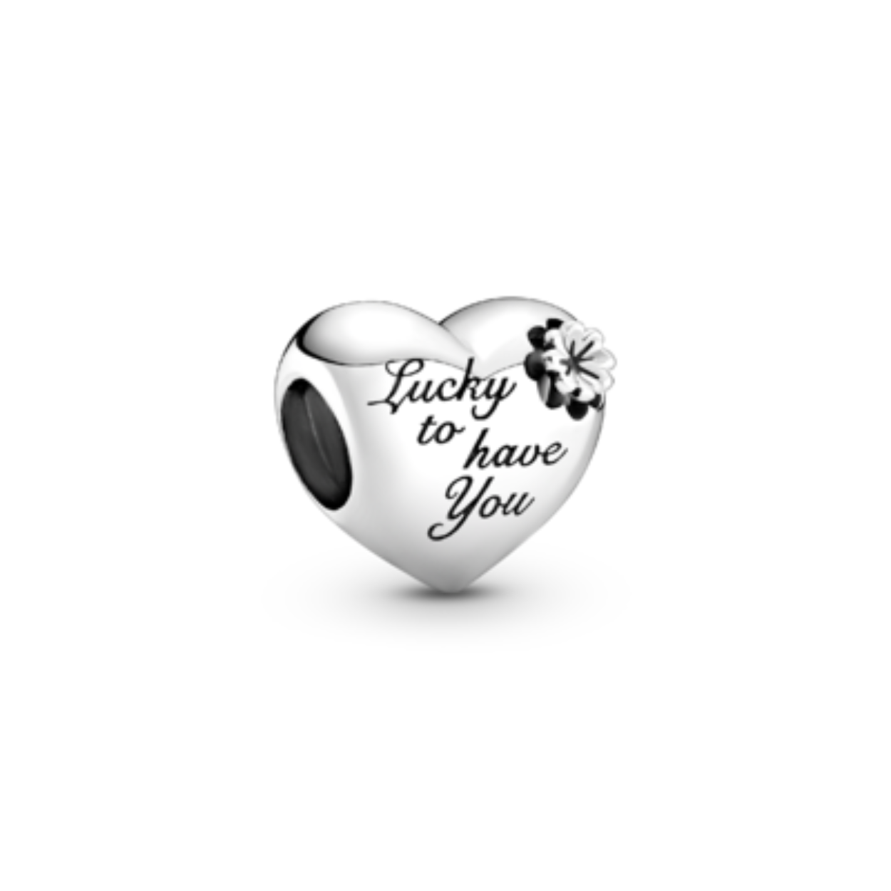 Pandora charm zilver hartje Lucky to have You