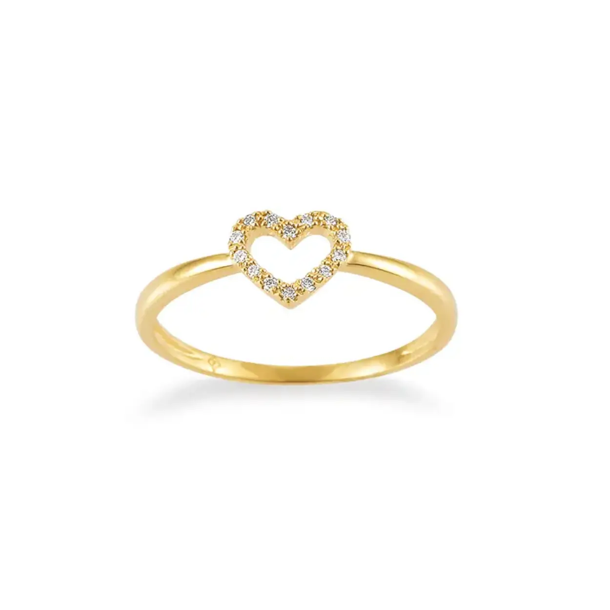 14k first love ring 0.05ct hartje