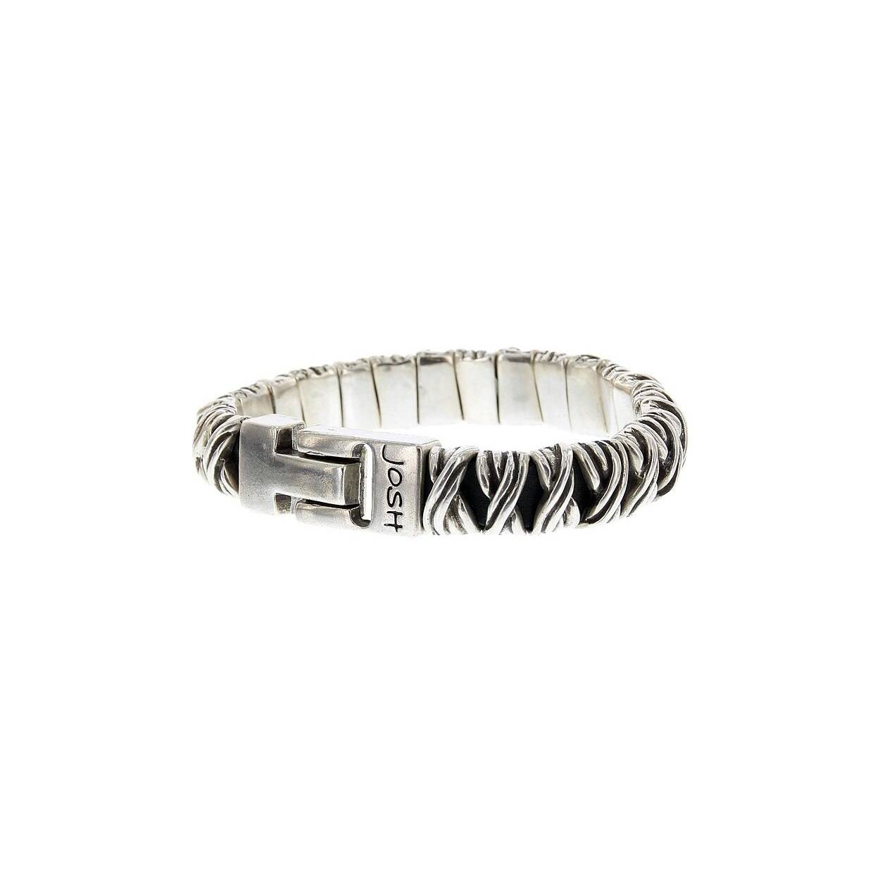 josh armband leer-staal