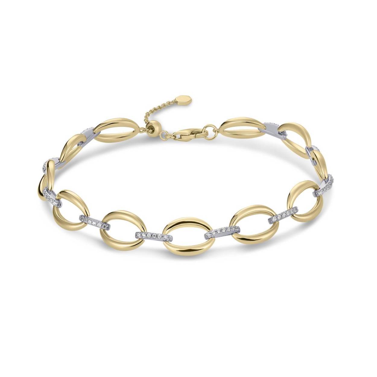 Gisser Armband Zilver Verguld Classic Link 18,5 + 3cm
