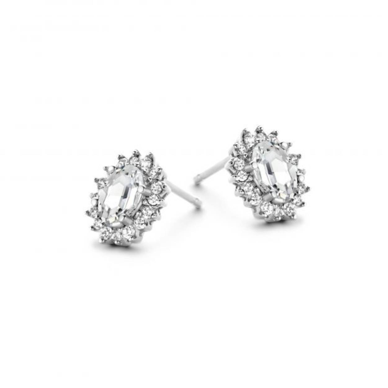 Zilveren Oorknopjes- Zirkonia - Entourage - 10mm