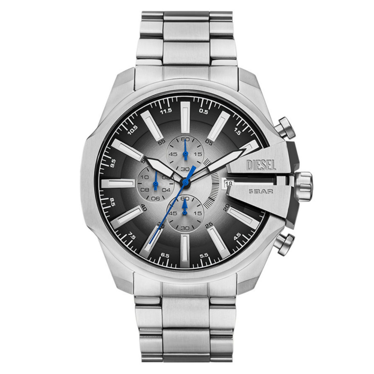 Dit Diesel horloge heeft een kast gemaakt van Roestvrijstaal met een diameter van 48 mm en is voorzien van een metalen band. In de kast bevindt zich een Miyota kwaliteitsuurwerk en is afgewerkt met Mineraalglas.