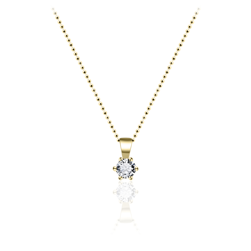 14k Gouden solitair hanger met Zirkonia 3mm (excl. collier)
Hanger is uit te breiden in een set met bijpassende oorknoppen en ring