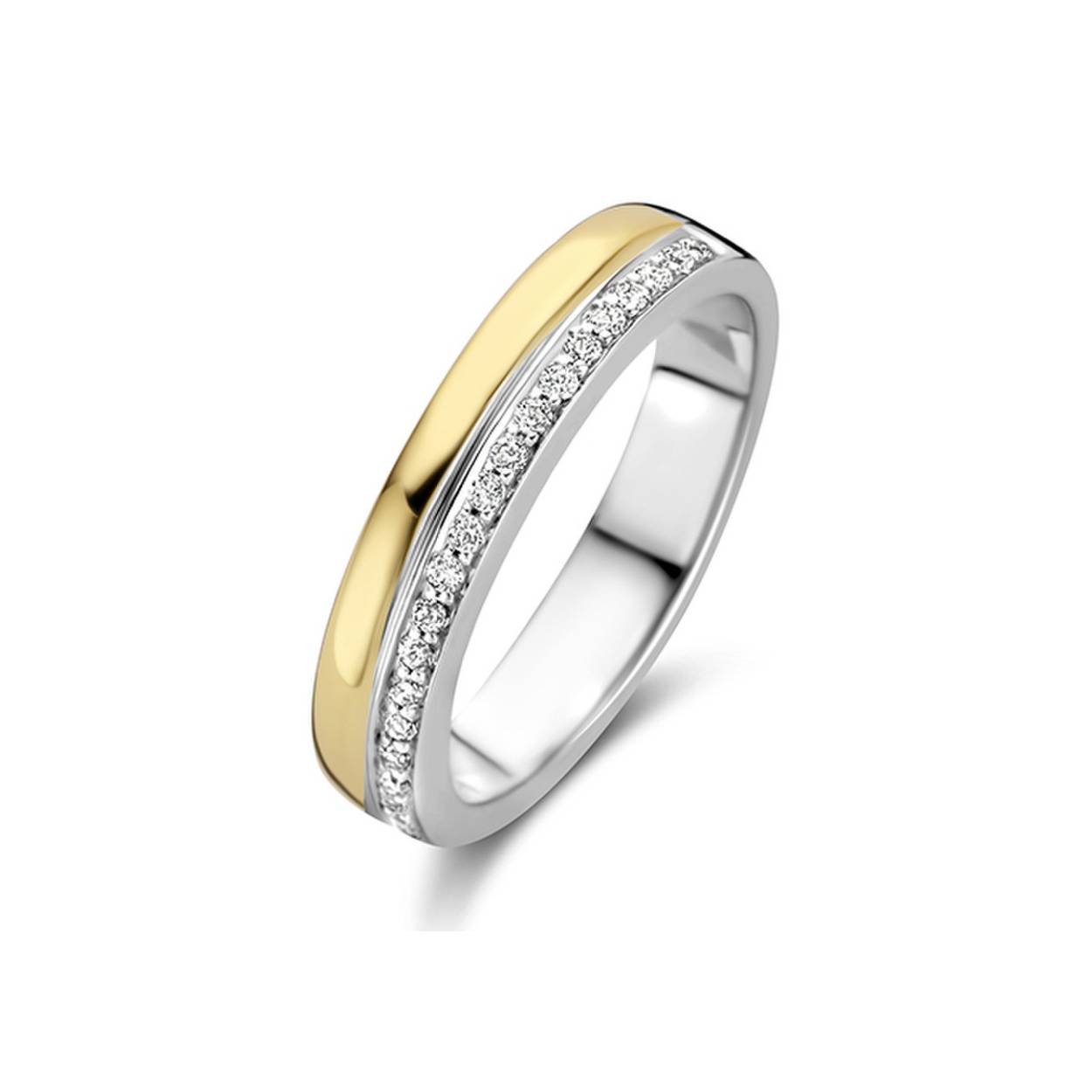 Moments ring verguld met zirkonia maat 54 | 15149AY