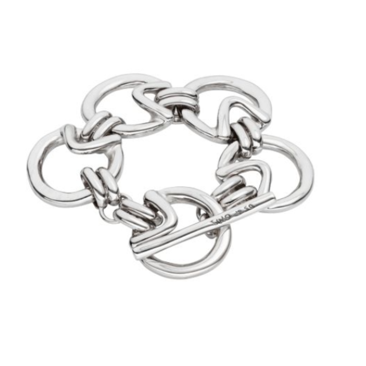 GAMEOF3 BRACELET VERZILVERD MET KAPITEL SLUITING