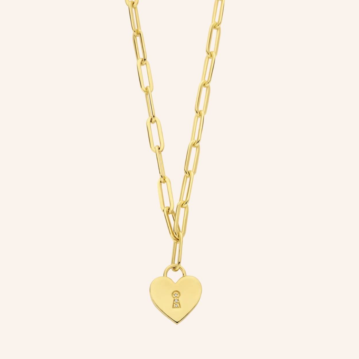 Inspired by charming padlocks – a token of an unbreakable love, spotted on the most romantic bridges in the world. With 3x bright white diamonds at its heart, this heavy chain necklace is sure to keep eternal love close to yours.

Ref: M2484 | Necklace | 925 Sterling Silver | 14.50 x 12.40 x 2.00 mm | White Diamond: 3pc
