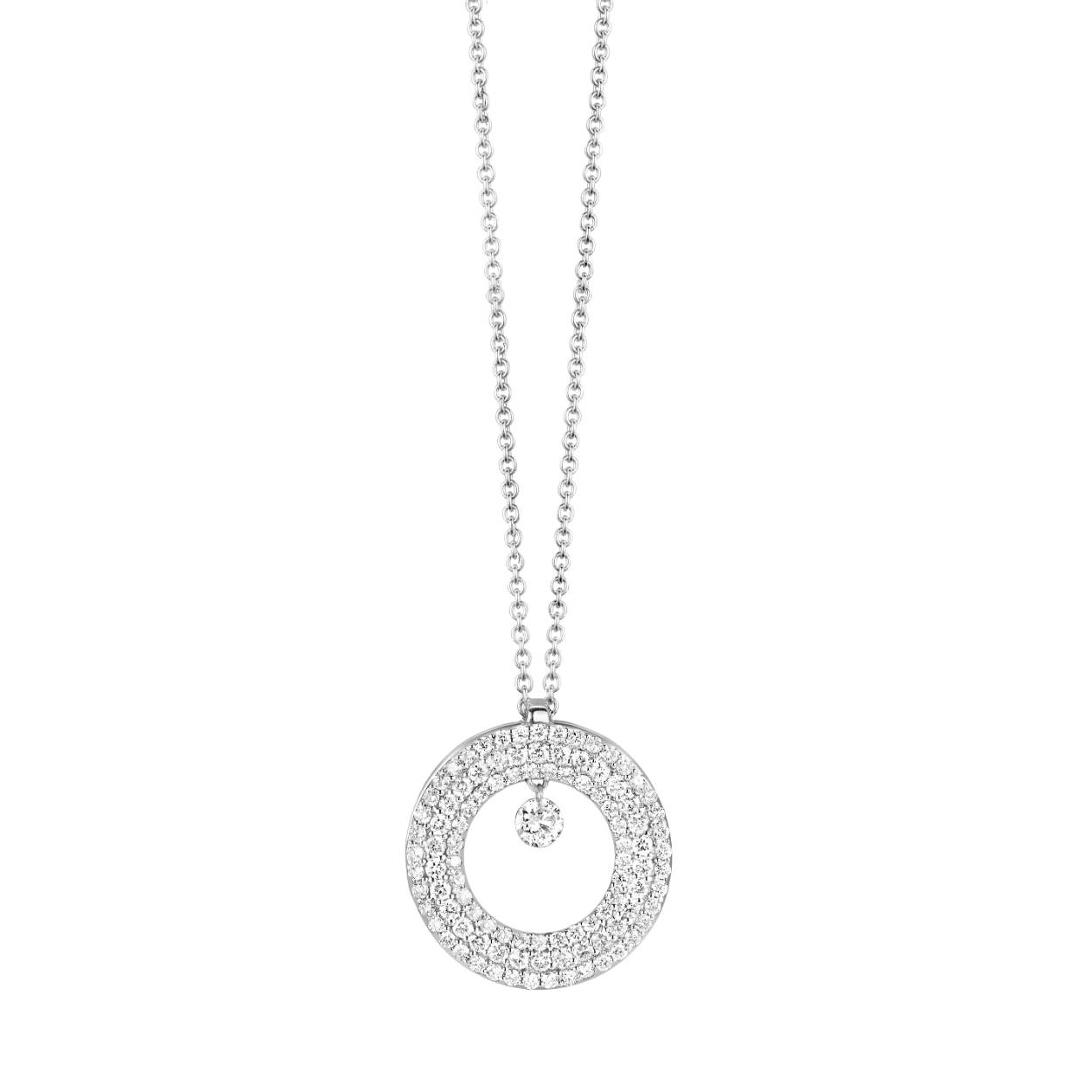 Hanger Davice wit goud 18kt + 0.86ct briljant