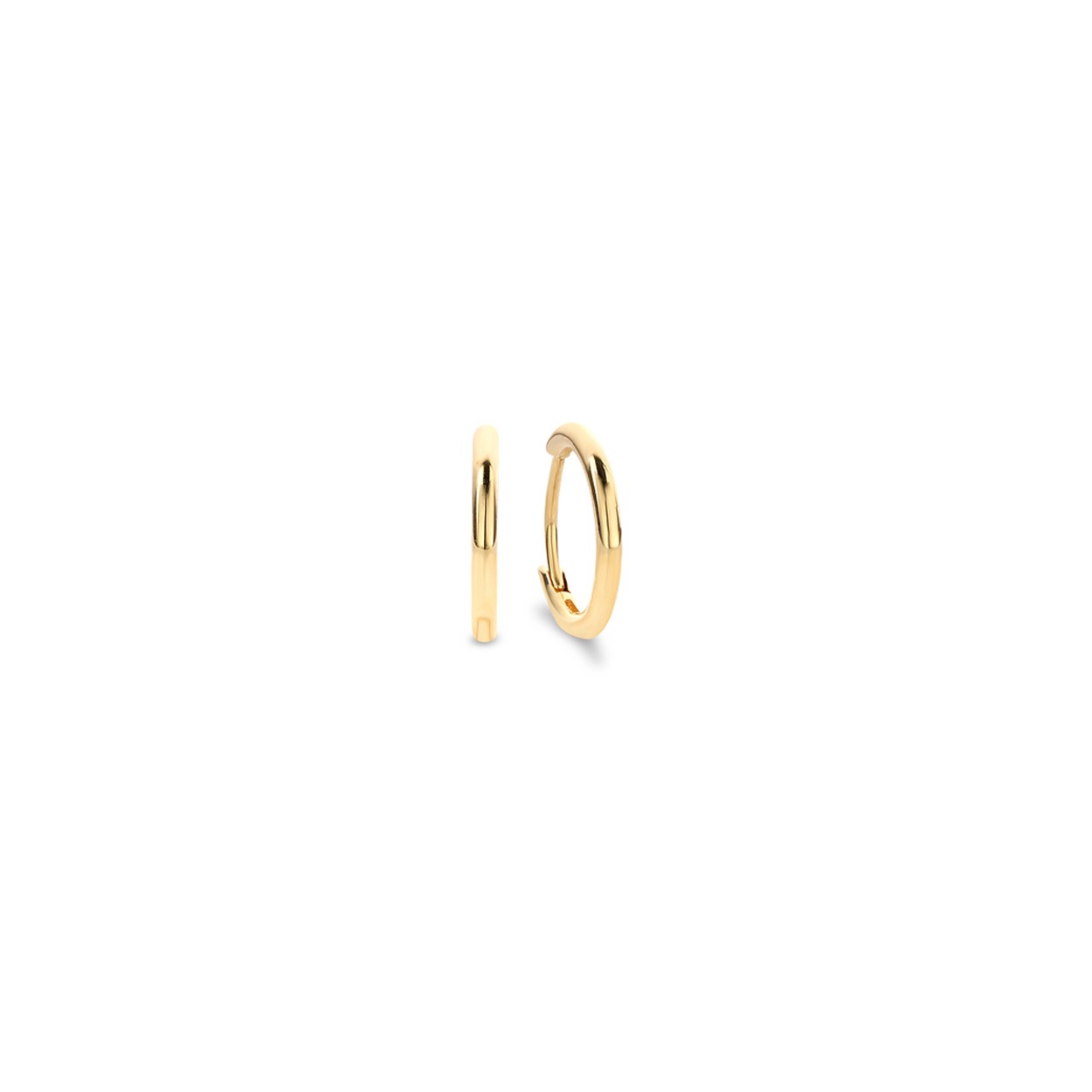 Geel gouden oorringen glad
Doorsnede: 12mm