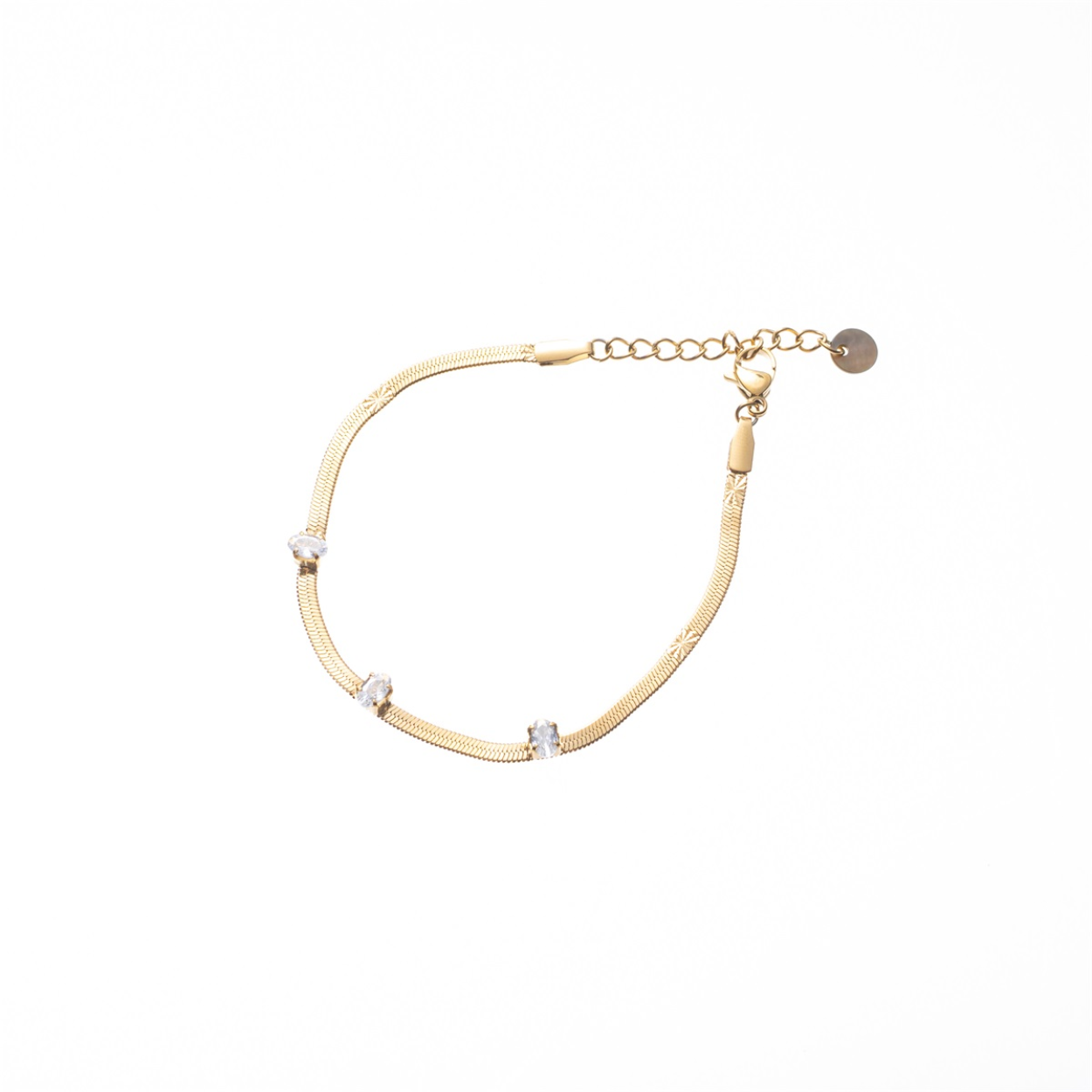 Shiny Stone - 14K + crystal - on enveloppe card