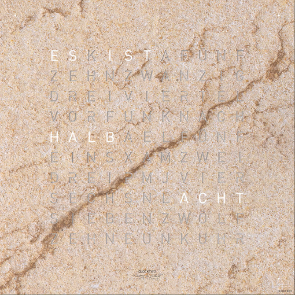 QLOCKTWO EARTH 45 CREATER DESSERT