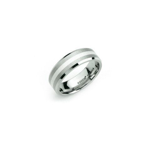 Titanium ring met Zilver Mt 18.25