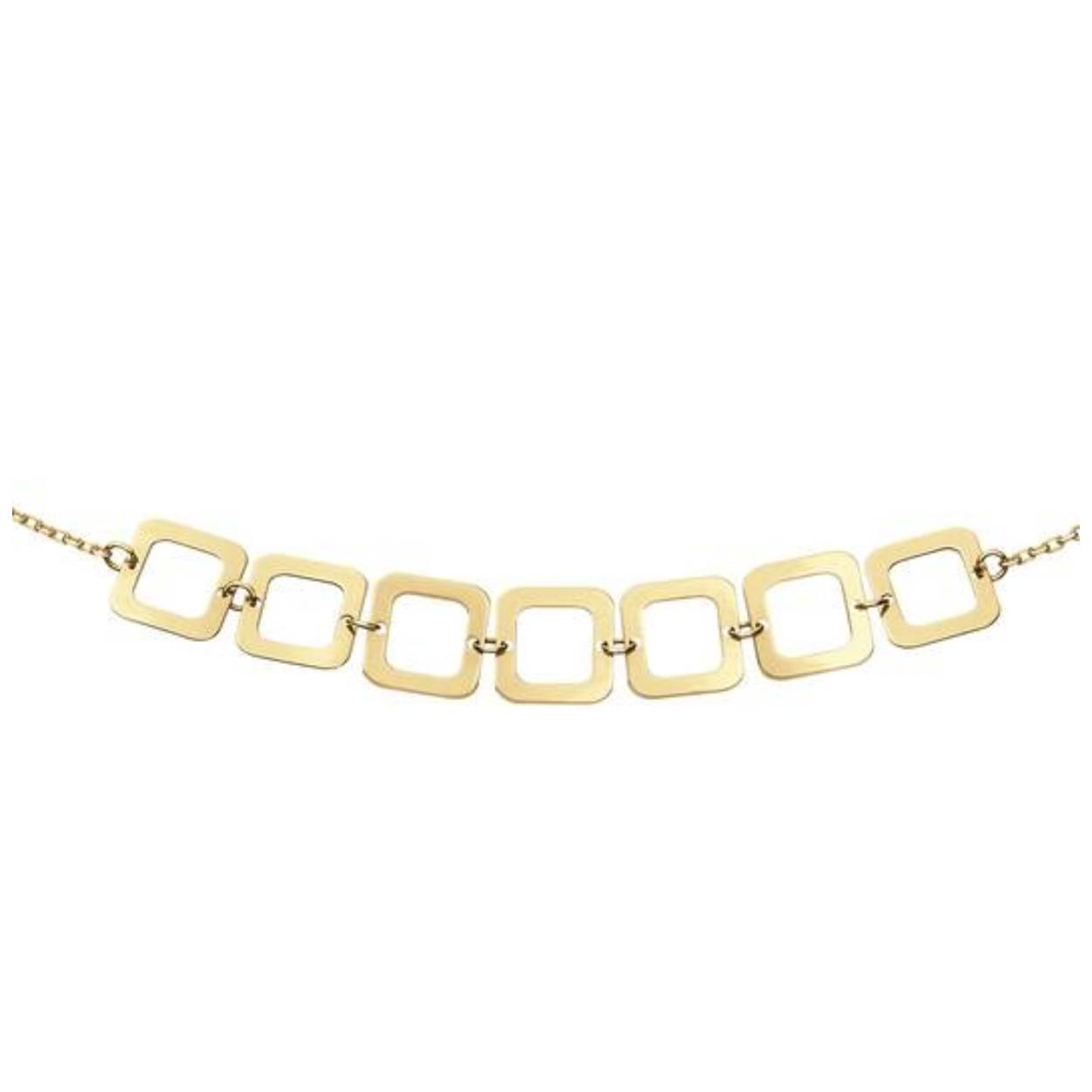 De inspiratiebron voor de 14 karaat gouden Laguna Necklace is het water rondom Venetië. Doordat het gebouwd is op kleine eilanden lijkt het te zweven, vandaar de open schakels. Combineer jij deze blikvanger met de Laguna Earrings? 

Venetian Diary Als je aan een betoverende stad denkt, waar je kunt verdwalen in smalle straatjes en waar gondels je meenemen langs de mooiste gebouwen en architectuur. Waar op iedere hoek iemand spontaan in een serenade kan uitbarsten. Aan welke stad denk je dan? Juist, het Italiaanse Venetië. Mysterieus, betoverend en romantisch. Een stad met elegante grachten, prachtige pleinen en kleurrijke mensen. Een stad waar ik mijn hart aan heb verloren. 

Het merk
Jackie is hét 14 karaat gouden on trend sieradenmerk. De collecties zijn geïnspireerd op de reizen die ik maak, van stedentrips tot exotische oorden. Elk gouden sieraad is helemaal van nu, handgemaakt door Europese goudsmeden en vervaardigd van overwegend gerecycled goud met echte edelstenen en zoetwaterparels. Elke collectie is dan ook met veel liefde en passie samengesteld. Mijn Jackie sieraden zijn de perfecte finishing touch voor iedere outfit!

Specificaties
- Ketting
- Materiaal: 14 Karaat - Geelgoud - 585
- Open vierkantjes
- Totale lengte: 45cm