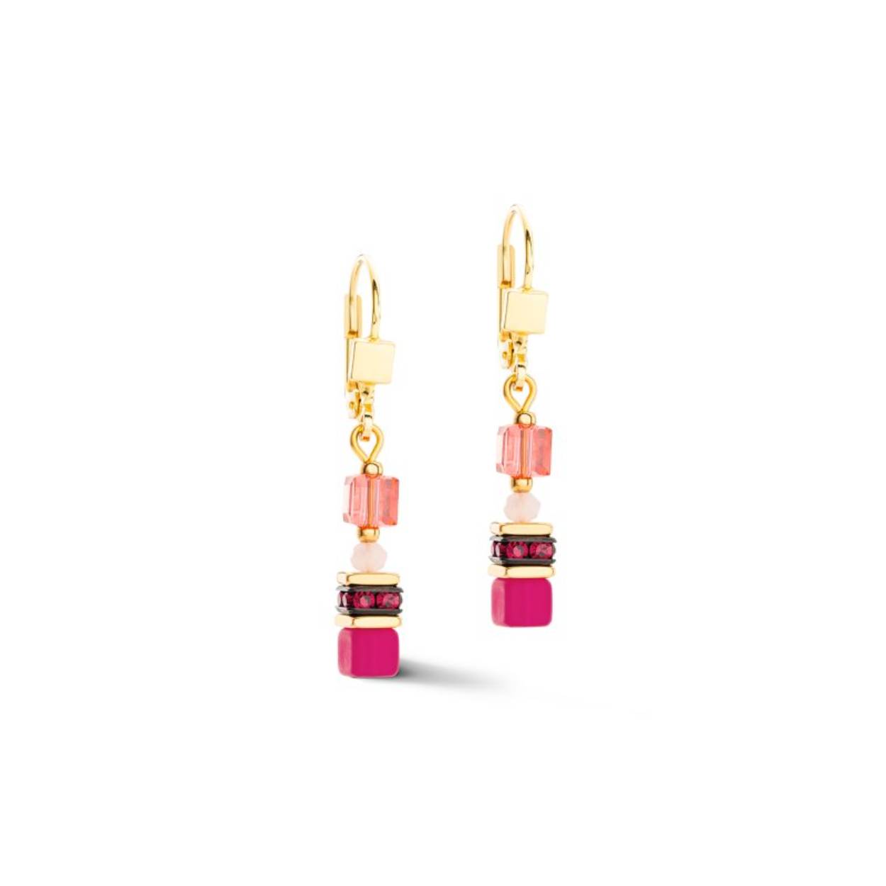 Coeur de Lion oorhangers met polaris en crystals