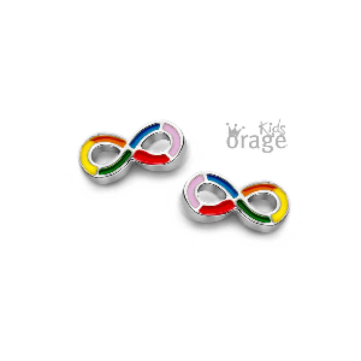K2396 Oorringen infinity multi color 925 rh