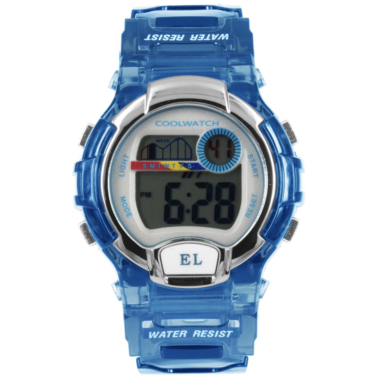 Coolwatch horloge CW.378 jongens/meisjes digitaal kunststof 5 ATM 

Algemeen
Geslacht: jongens/meisjes
Model: CW.378

Voordelen
- band plastic/silicone blauw
- draagcomfort door licht gewicht
- digitale tijdsweergave
- duidelijke tijdsweergave
- spat waterdicht: handenwassen, regen
- quartz
- maat kast 38mm (breedte) 13,9mm (dikte)