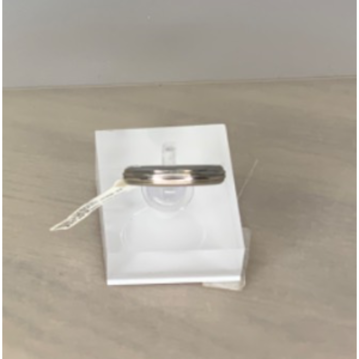 Gladde ring met lijnen maat 17