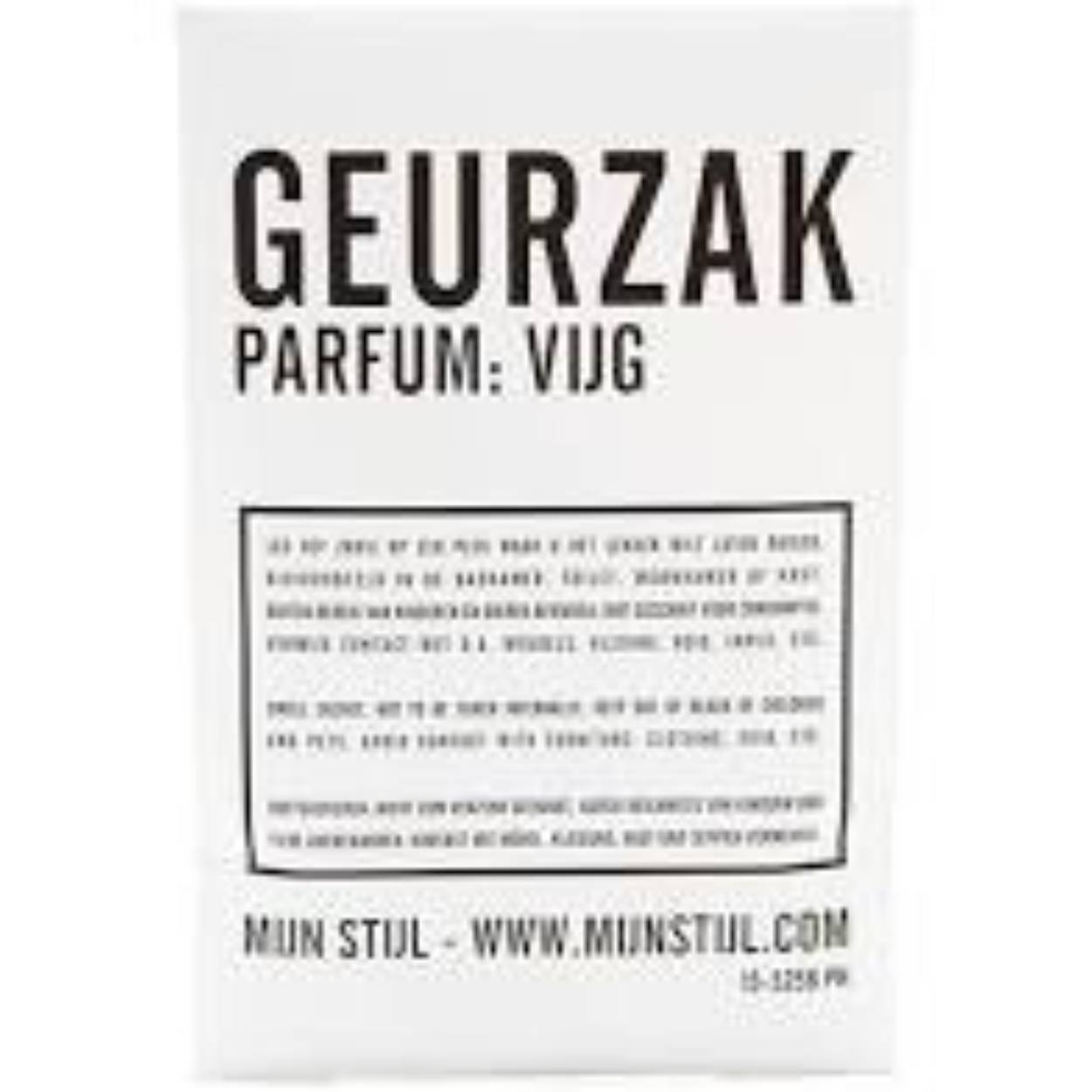 Geurzakje van het merk MIJN STIJL. Ruiken heerlijk naar de geur vijg. Leuk om in huis te zetten of om cadeau te geven.