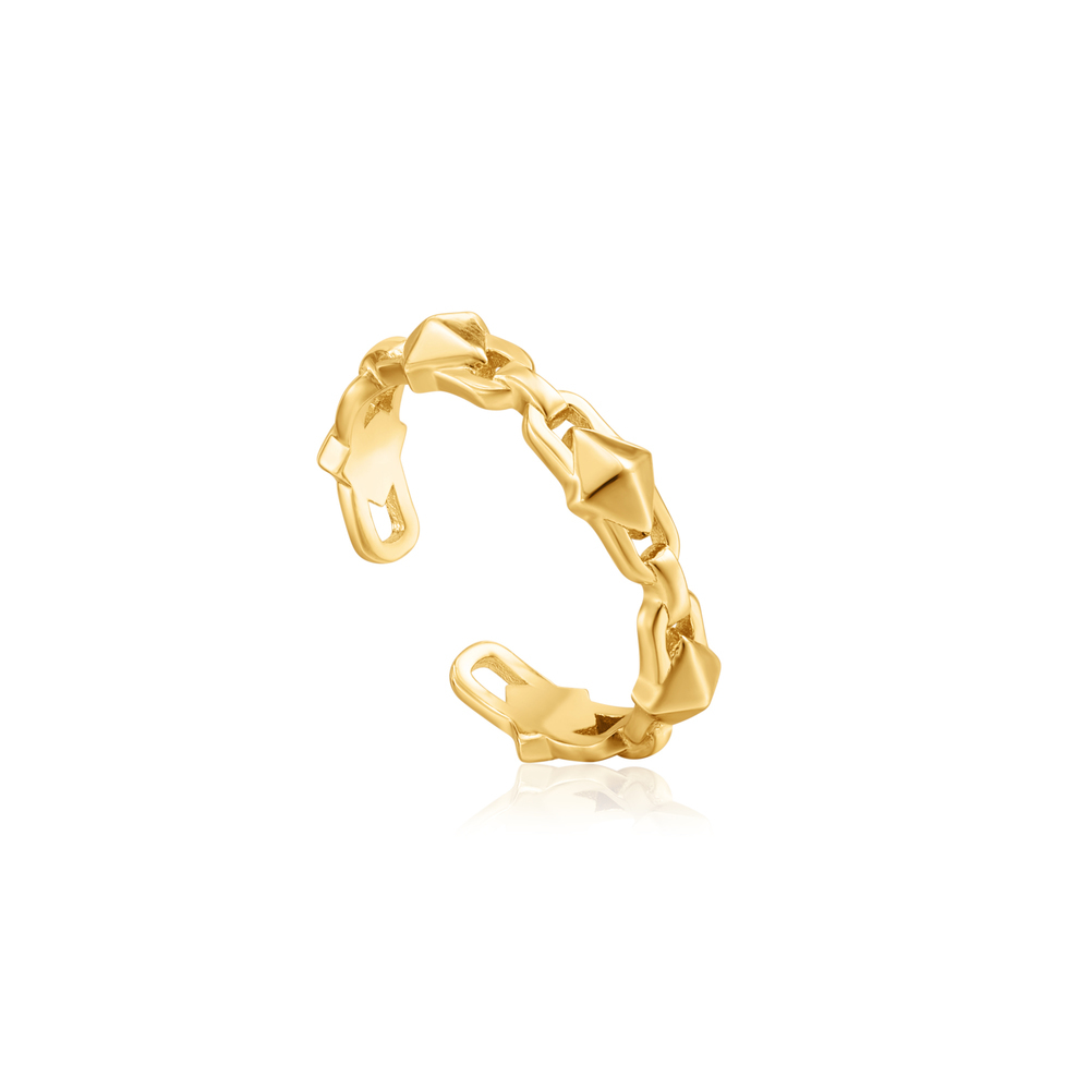 ANIA HAIE R025-02G RING ZILVER GOUDKLEURIG ADJUSTABLE ONE SIZE