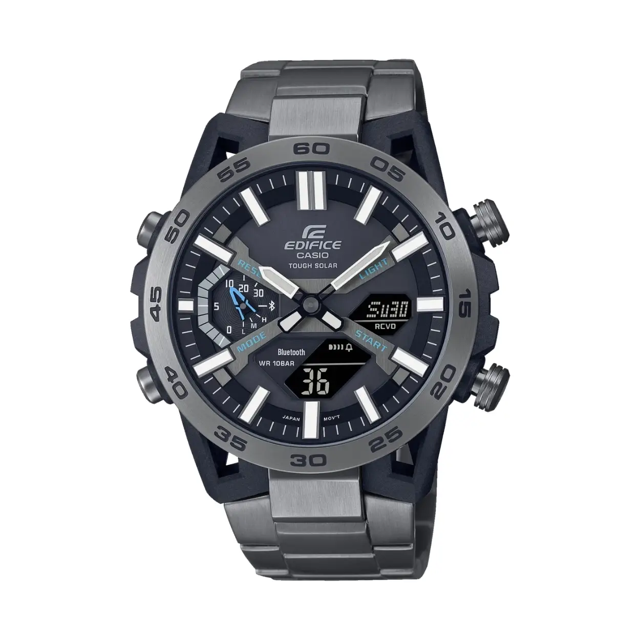Casio edifice horloge Ediifice - solar - bluetooth -gunmetal ECB-2000DC-1AEF