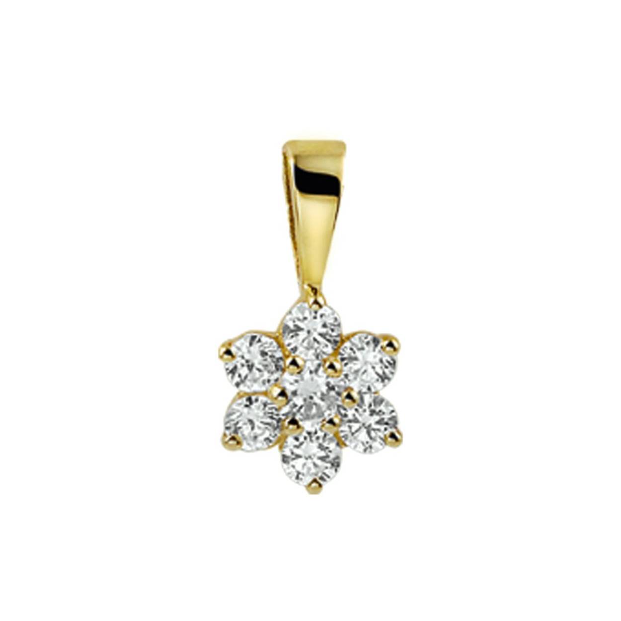 Geelgoud hanger zirkonia 4018437