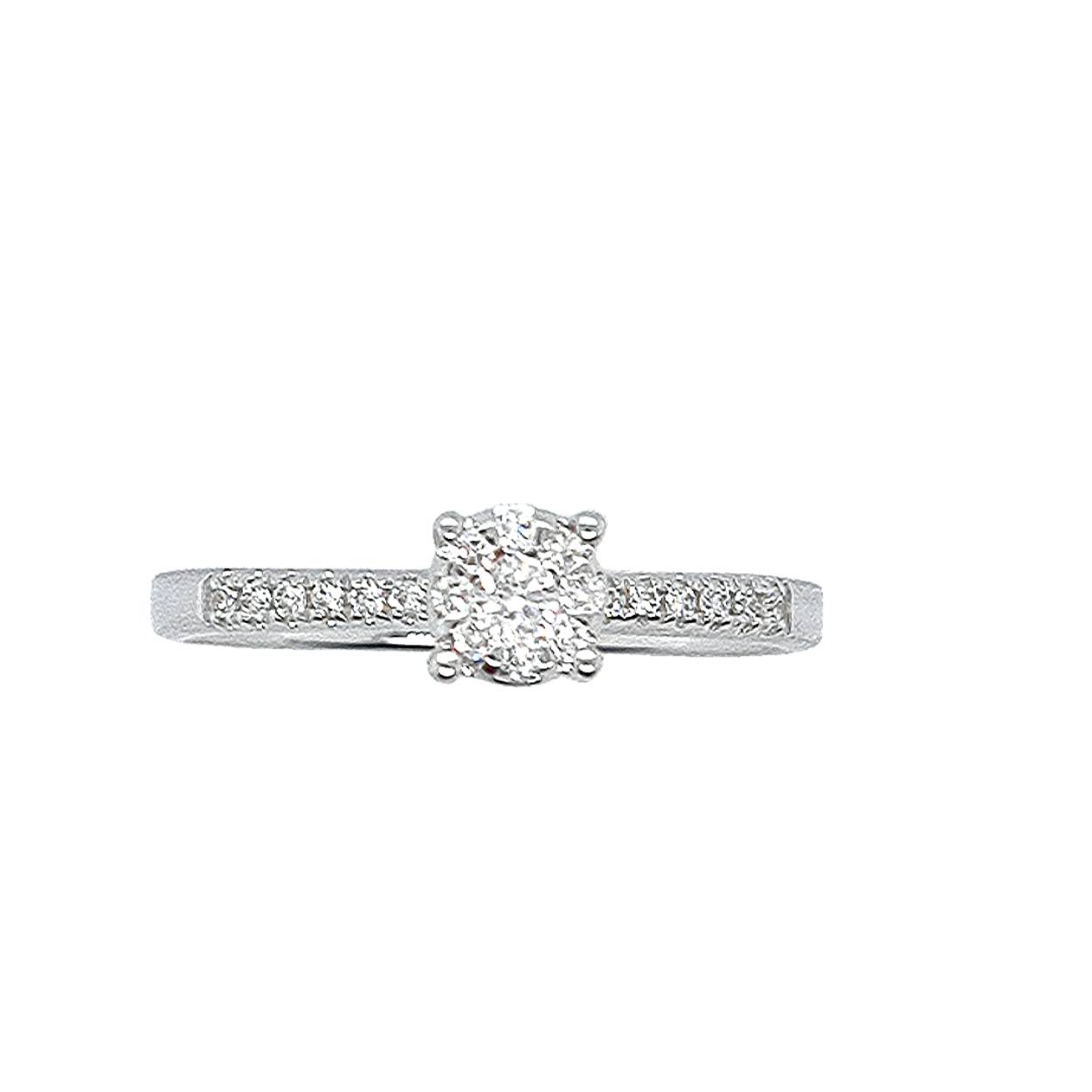 Ring wit goud 18kt met diamanten.