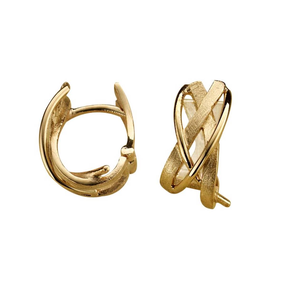 18 kt gouden creolen met mat/blinkende afwerking
Kliksluiting
Bijhorende ring en hanger ook verkrijgbaar
De prijs kan variëren naargelang de goudprijs