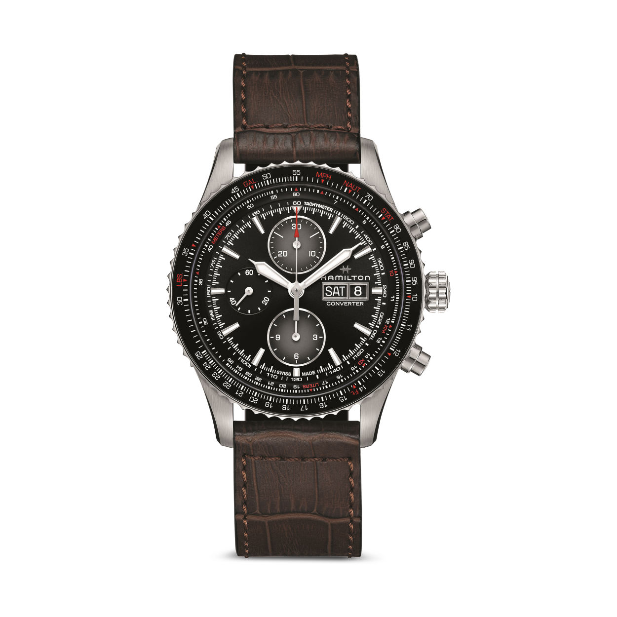 Hamilton horloge leder Khaki Aviation Conv.dd H76726530