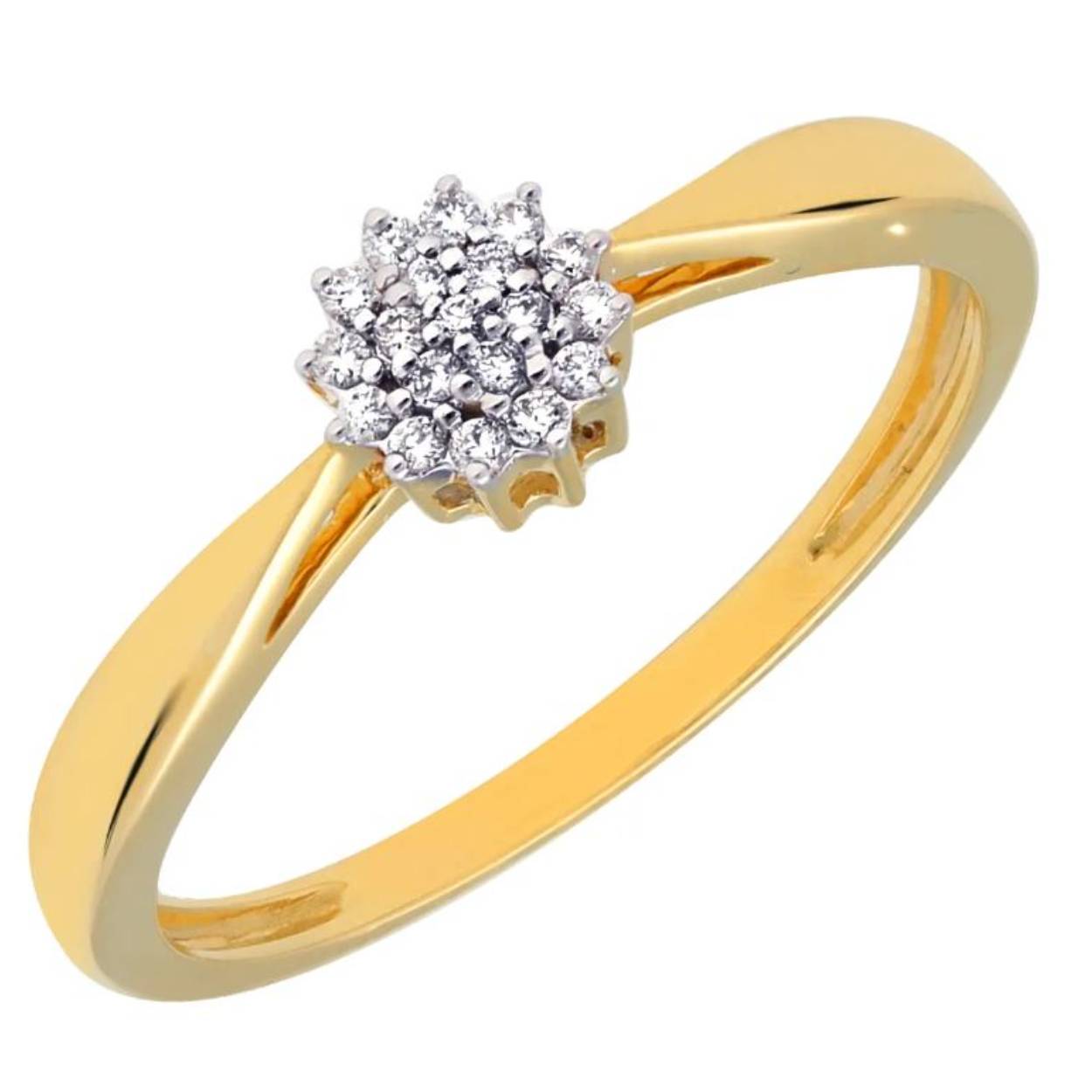 Deze prachtige geelgouden ring is voorzien van een vlakke entourage en schitterende briljanten. De ring heeft een totaal karaatgewicht van 0.06crt en een helderheid van H-SI. Draag deze ring als een statement piece bij speciale gelegenheden of combineer hem met andere gouden sieraden voor een elegante look. Een tijdloos en stijlvol sieraad voor iedere vrouw. van dit model zijn ook hanger en oorbellen leverbaar
