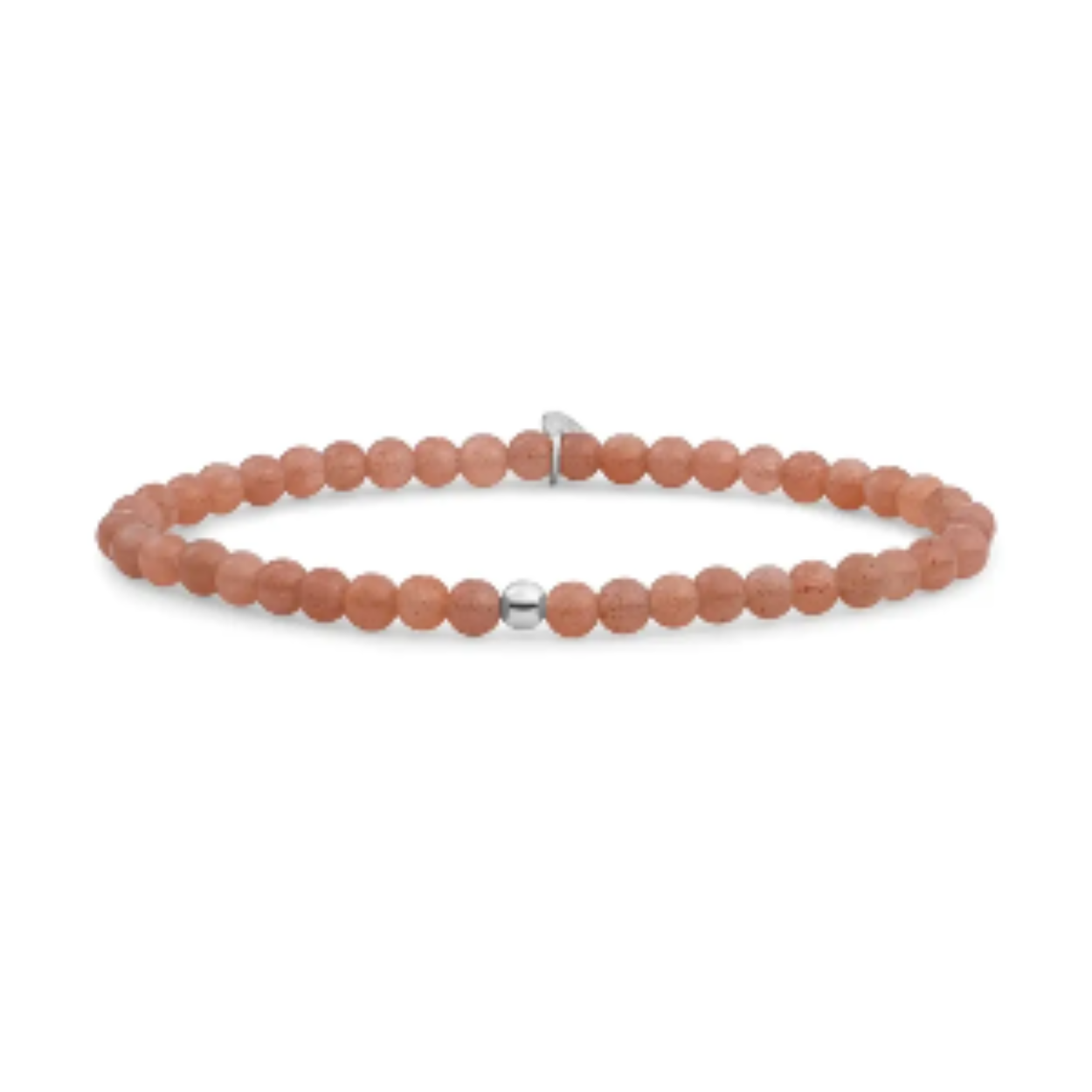 SPARKLING JEWELS ARMBAND ZILVER SUNSTONE 4MM