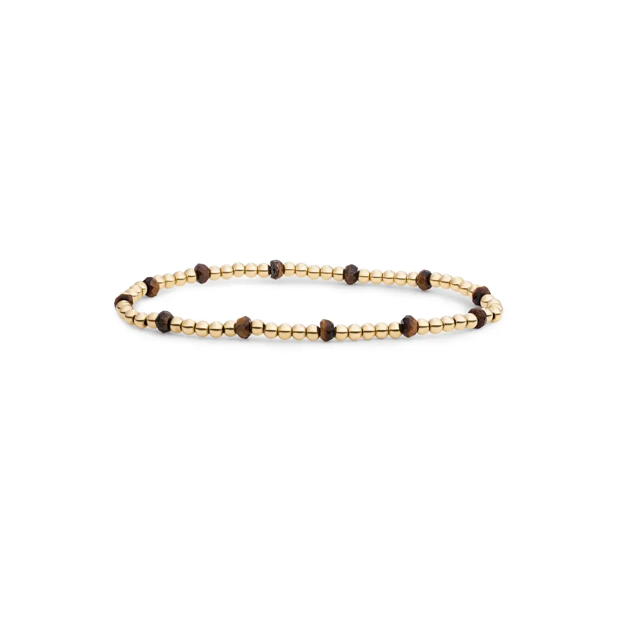 De Reverse Roundel Armband Tiger Eye brengt natuurlijke charme en moderne elegantie samen in één ontwerp. De edelsteen toont warme nuances van bruin en goud die elke beweging tot leven brengen. Tiger Eye helpt balans vinden tussen emotie en verstand – een mooie symboliek voor dagelijks gebruik. Dankzij de ronde vorm ligt de armband prettig op de huid en voelt licht aan. Deze armband laat zich goed combineren met zachte aardetinten of wordt een krachtig accent bij lichte kleding. Een stijlvol, aards sieraad voor vrouwen die houden van natuurlijke kracht en verfijning.