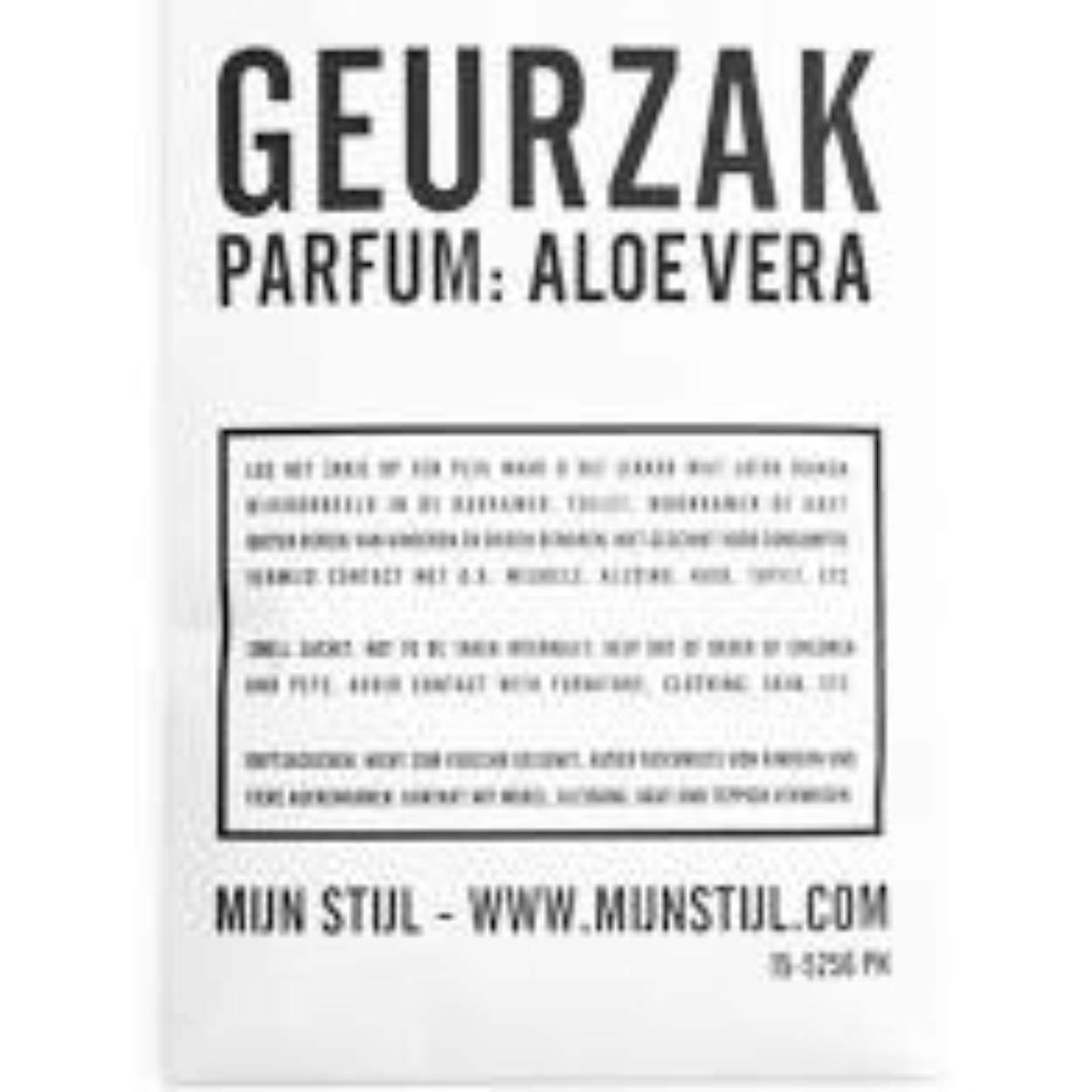 Geurzakje van het merk MIJN STIJL. Ruiken heerlijk naar de geur Aloe Vera. Leuk om in huis te zetten of om cadeau te geven.