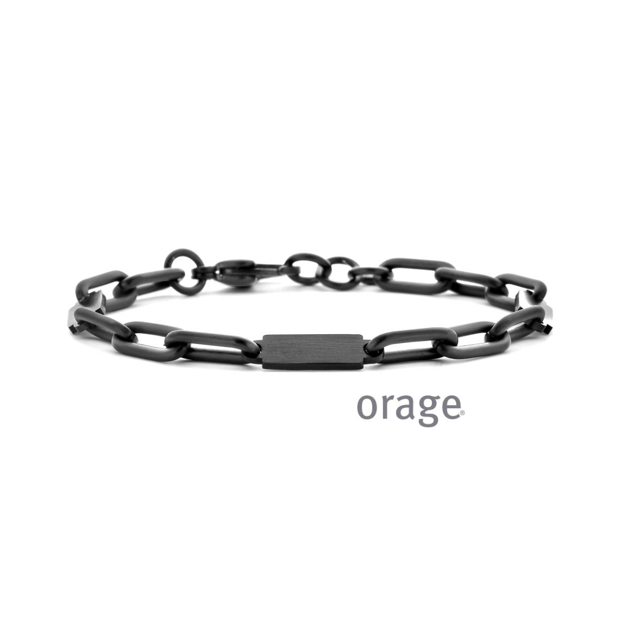 Orage Heren Armband zwart Staal - AW146/21
