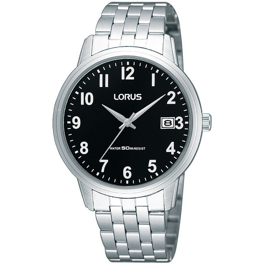 DIT IS EEN LORUS LORUS HERENHORLOGE RXH33JX9 HORLOGE. DIT HORLOGE HEEFT EEN DATUM AANDUIDING.