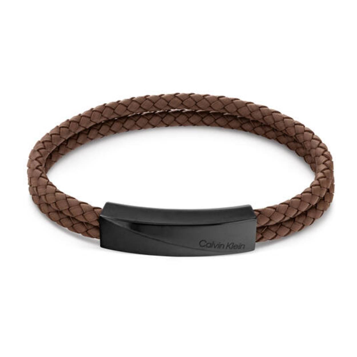 Bruine. stalen armband. 21 cm