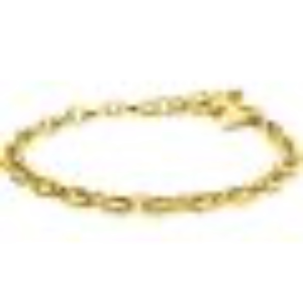 ZINZI gold plated zilveren koffieboon schakelarmband 5mm breed ZIA2340G