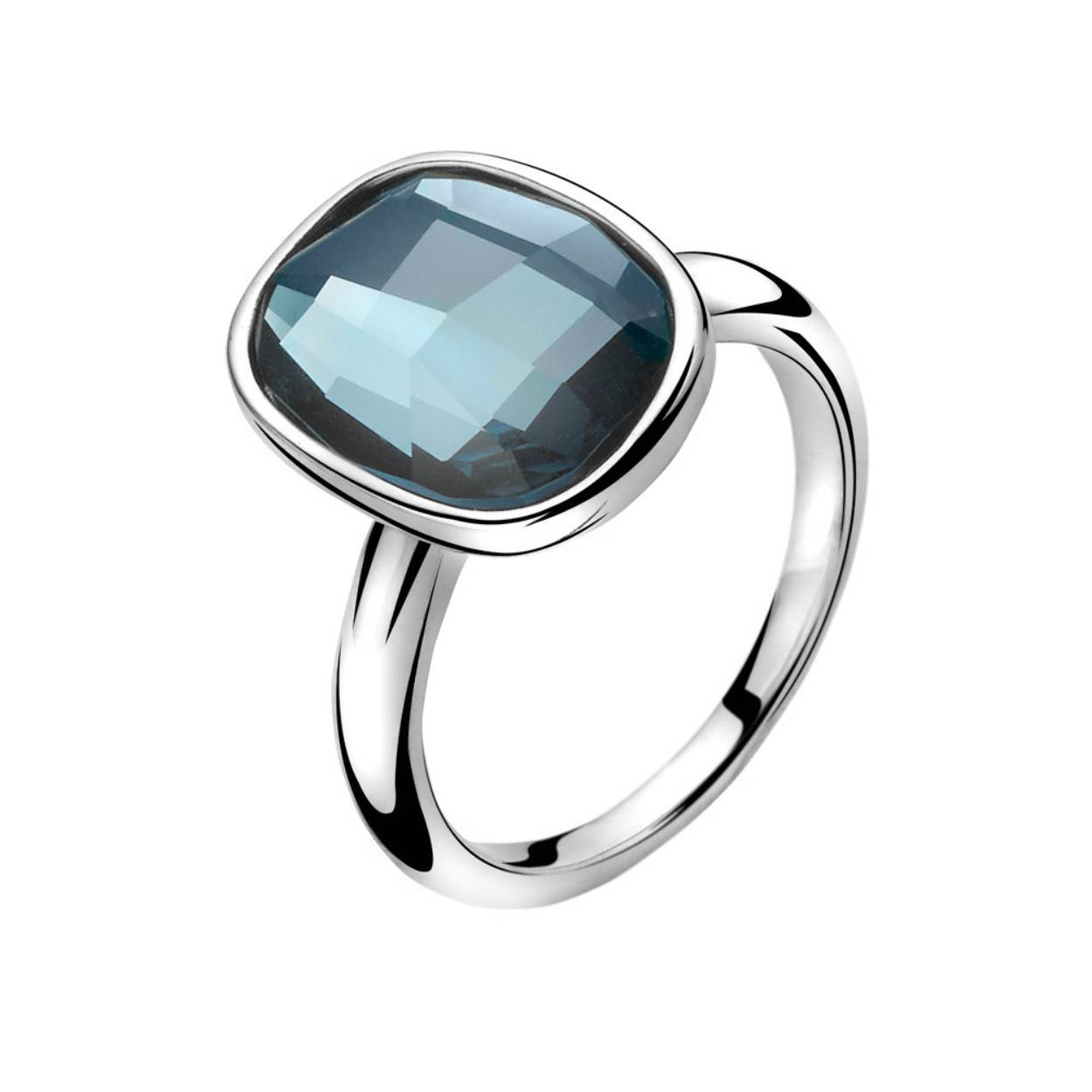 Zinzi zilveren ring blauw swarovski steen mt62 zir1007b