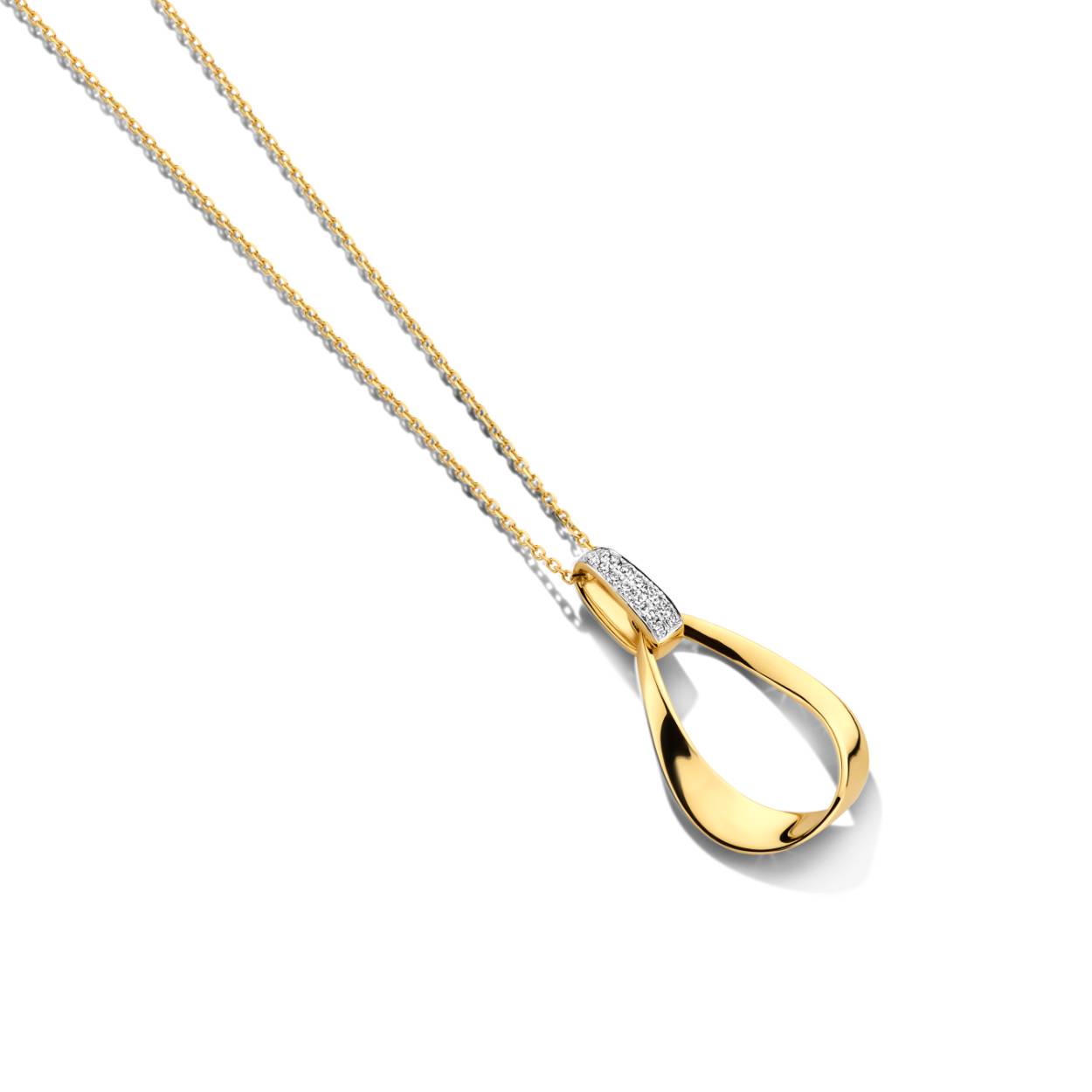 Hanger met ketting goud 18kt met diamanten Dulci Nea