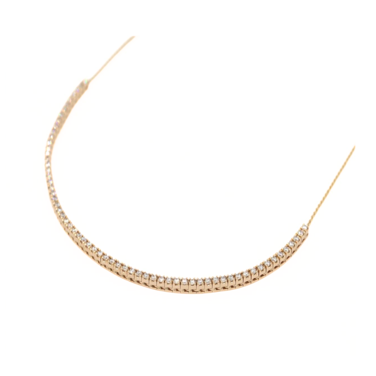 Giorgio Visconti GR39423C collier in 18kt rosé met briljant 9.60gr FGVS 1.56ct