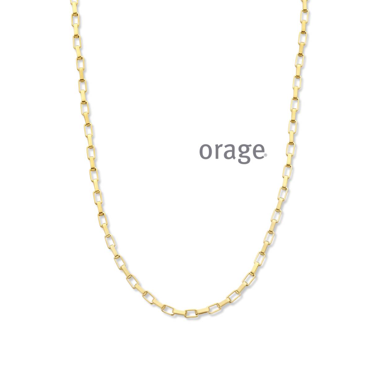 Orage Collier Staal geel 