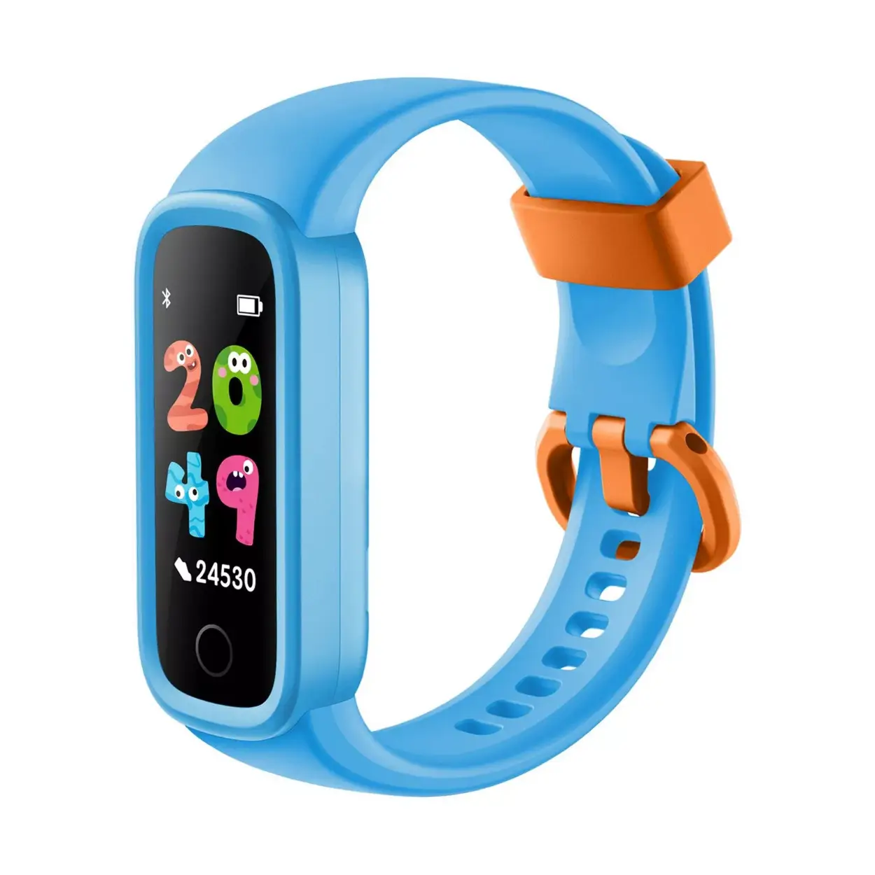 Smarty kinder smartwatch. De kast is rechthoekig van zwart kunststof en 41 mm groot. De band is hemelsblauw siliconen met gesp. Het heeft een digitaal aanraakscherm en ondersteunt systemen: Android 4. 4 / Apple boven ios 8. 0. Standby-tijd is 30 dagen, normaal gebruik 5-7 dagen. Ontworpen voor kinderen om hen te helpen met de juiste leefgewoonten op te bouwen en gezonder te zijn. Persoonlijke assistent voor ouders met speciale app. Onderwijst en vermaakt, ontworpen in veiligheid, controleert de motorische activiteiten van hun kinderen, programmeert dagelijkse activiteiten door tijden en doelen te definiëren, beloningen met virtuele medailles, behaalde hartsportdoelen, wekker, gebitsreiniging, maaltijden, speeltijd, welterusten .
