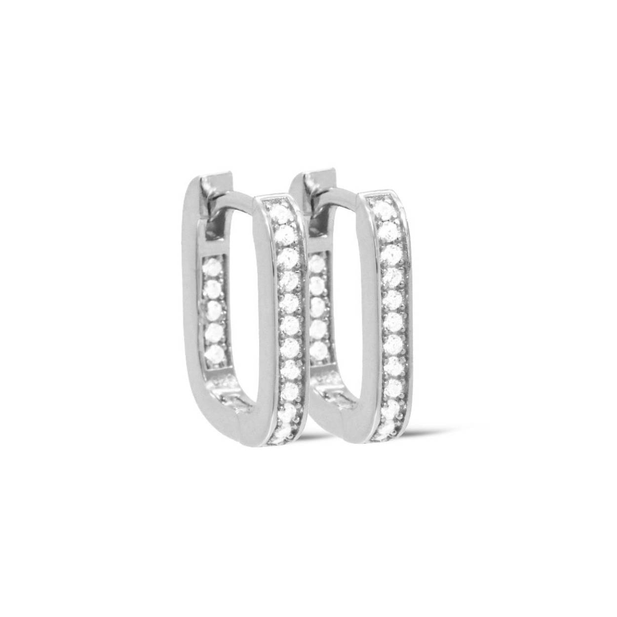 H465S Karma oorringen | zilver | zirkonia
