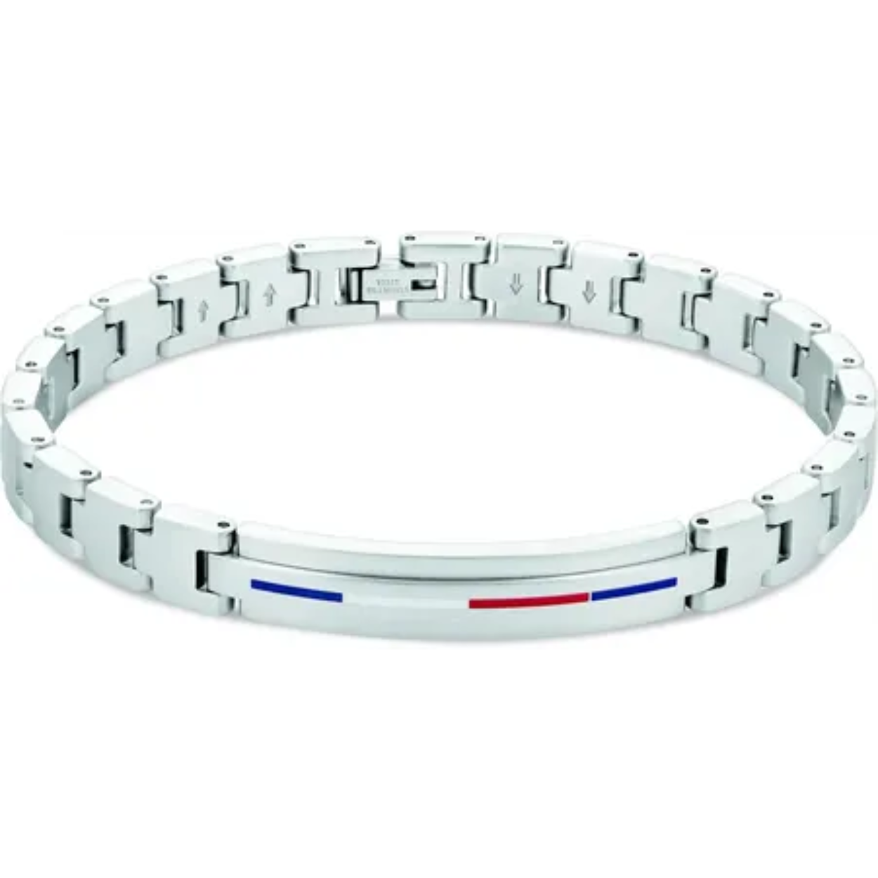 Tommy Hilfiger Jewels TJ2790313 Armband Heren Staal Zilverkleurig 20-22cm
Deze unieke armband van Tommy Hilfiger van de jewelry serie met nr: TJ2790313 is een stoer chique model. De zilverkleurige stalen schakelarmband bestaat uit allemaal kleine plaatjes en in het midden een grote bewerkte plaat met het Tommy logo erop. Dit geeft een stoer geheel. De armband heeft een druksluiting en is makkelijk op maat te maken door er schakels tussenuit te halen. De totale lengte van deze armband is 22cm.

Het merk:
Tommy Hilfiger is wereldwijd één van de grootste designer lifestyle merken en is internationaal bekend om haar classic American cool stijl. De sieraden zijn voor dames en heren met een eigen stijl, die niet bang zijn om dit aan de wereld te laten zien.

Specificaties:
- Zilverkleurige armband
- Materiaal: Staal
- Totale lengte 22cm
- Heren sieraad