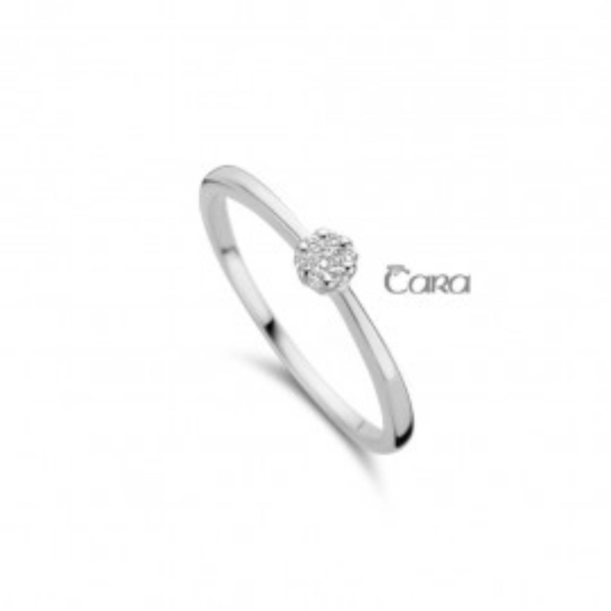 Aucielle ring  wit goud briljant 6p