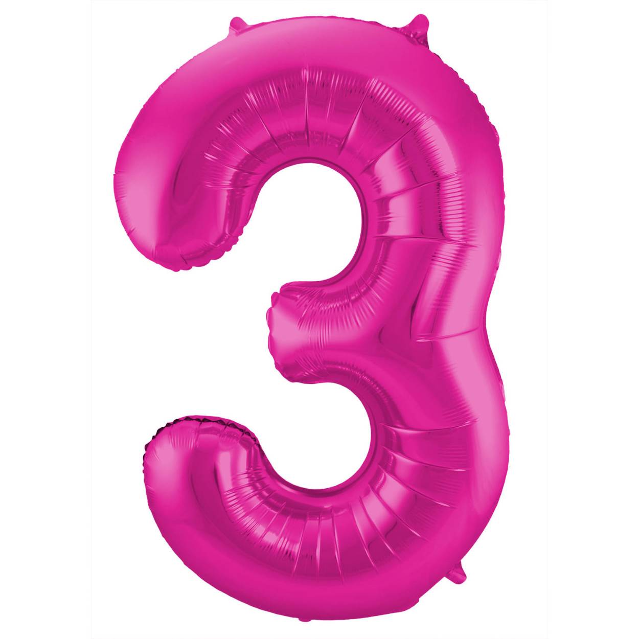 Magenta Cijferballon Cijfer 3 - 86 cm. Inhoud: 1 folieballon. Kleur: Magenta. Bijvoorbeeld te gebruiken tijdens de volgende feestgelegenheid/feestgelegenheden: Verjaardag, Jubileum en Kinderfeestje. Deze folieballon is 34 inch/86 cm. Het artikel is gemaakt van folie.