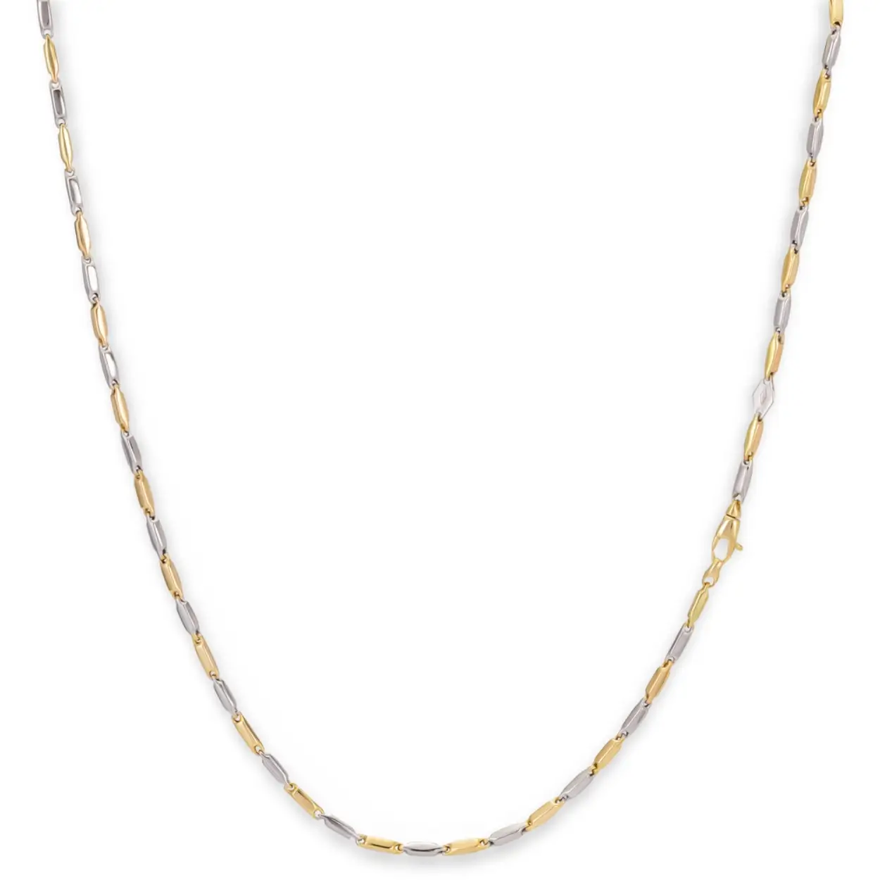 14krt. bicolor gouden collier /45cm