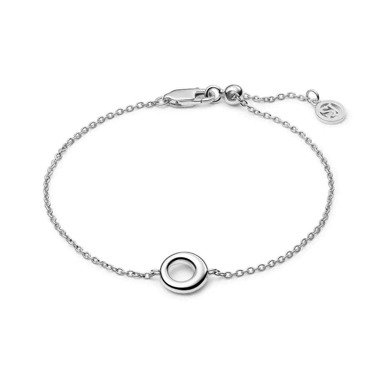 BRACELET SELENE RHODIUM PLATED WITH A POLISHED SURFACE.