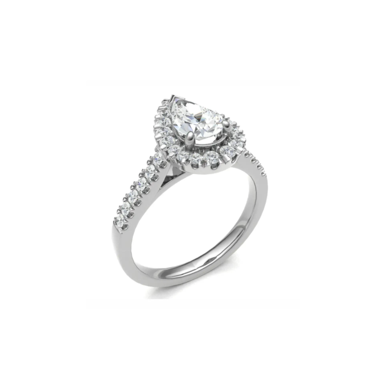 RING IN 18 KT WITGOUD MET BRILJANT 0.32CT