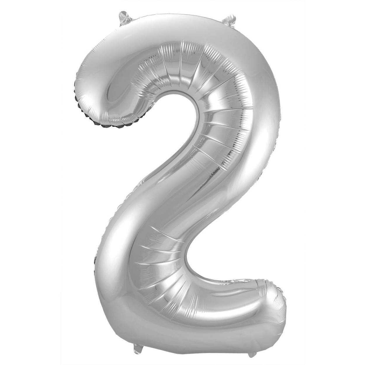 Zilveren Folieballon Cijfer 2 - 86 cm. Inhoud: 1 folieballon. Kleur: Zilverkleurig. Bijvoorbeeld te gebruiken tijdens de volgende feestgelegenheid/feestgelegenheden: Verjaardag, Jubileum en Kinderfeestje. Deze folieballon is 34 inch/86 cm. Het artikel is gemaakt van folie.