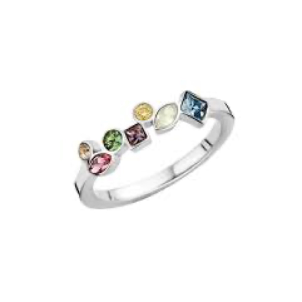 Melano friends mosaic ring meerkleurig - zilverkleurig - dames - maat 52
