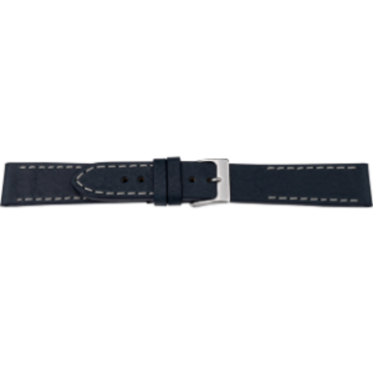 Horlogeband blauw leer 18mm